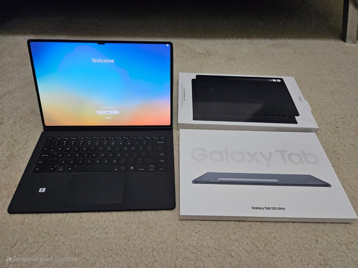 Samsung Galaxy Tab S10 Ultra with AI Key Book Cover Keyboard Bundle