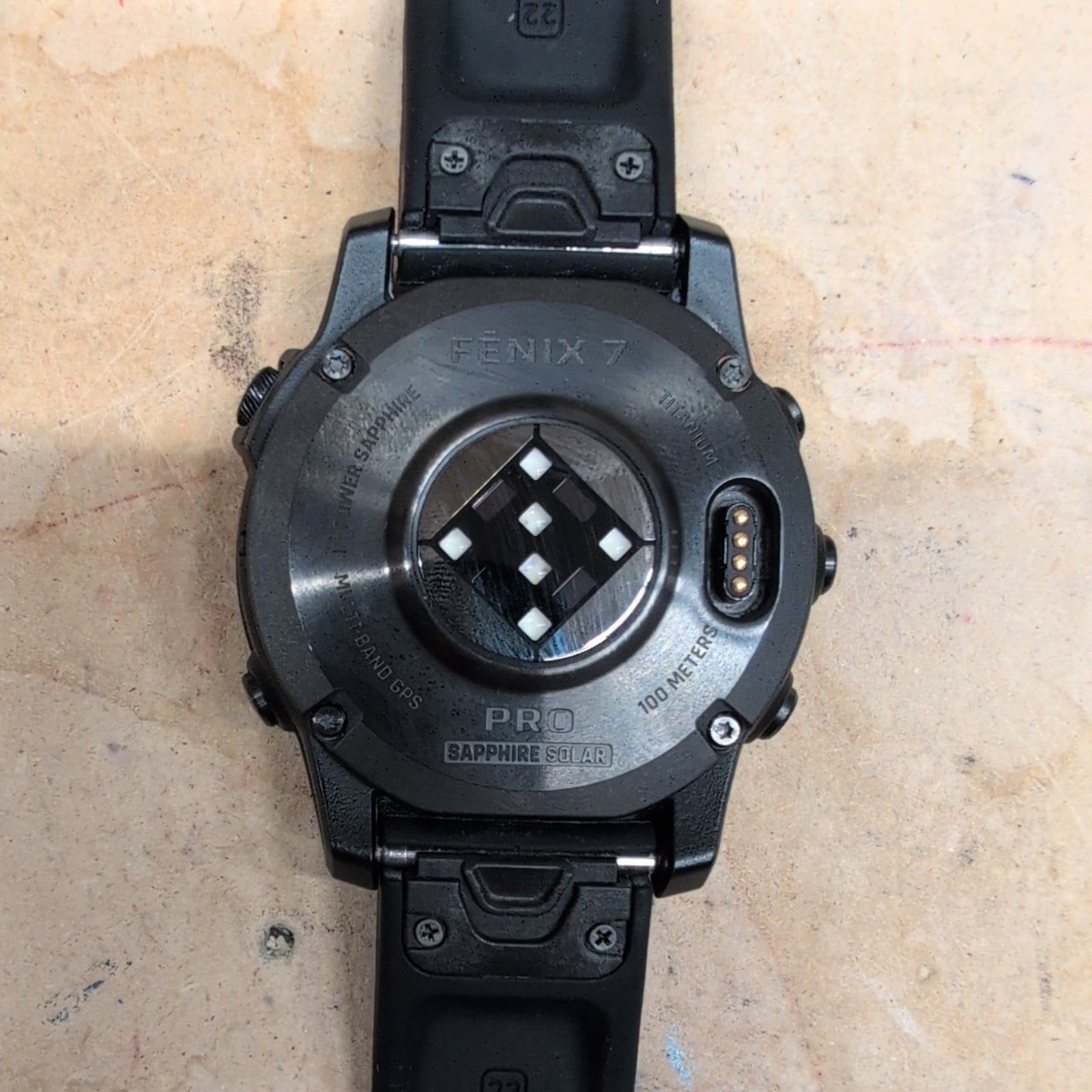 Garmin Fenix 7 Pro Sapphire Solar Carbon Gray DLC Titanium + Black Band Open Box
