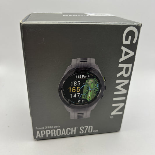 Garmin Approach S70 42mm Golf SGPS Watch - Black/Powder Gray - NEW (Open Box)