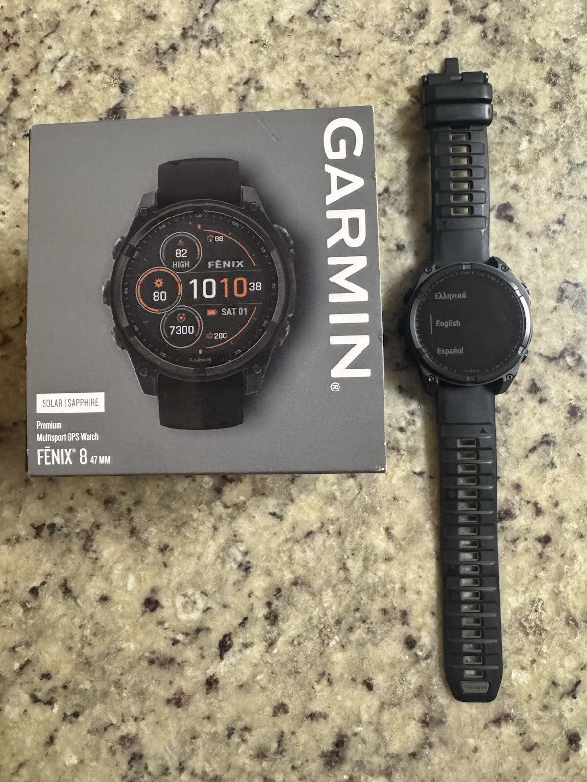 Garmin Fenix 8 47 mm Titanium Sapphire Solar Carbon Gray